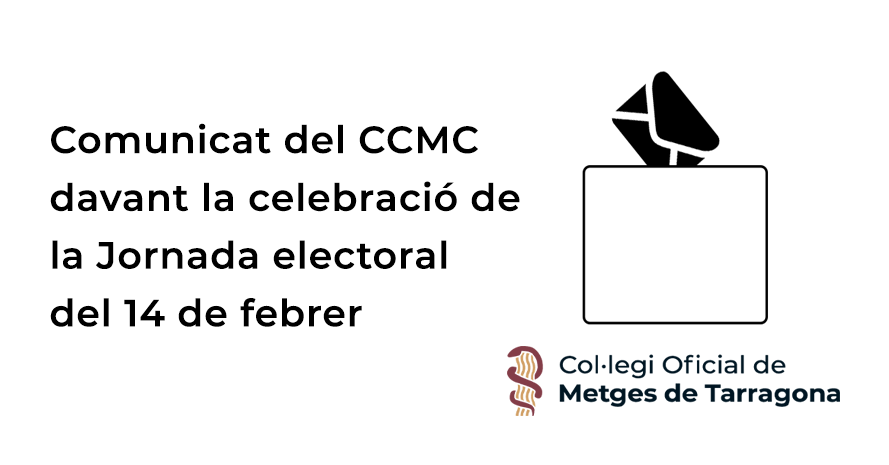 comtgna's tweet photo. Davant la celebració de la jornada electoral del 14F🗳️ , el Consell de Col·legis de Metges de Catalunya, #CCMC, fa pública la seva posició sobre mesures de prevenció que han de mantenir els ciutadans i sobre la protecció que ha de fer efectiva l’administració:
⬇️ Obrim fil: https://t.co/4cwovfBDQi