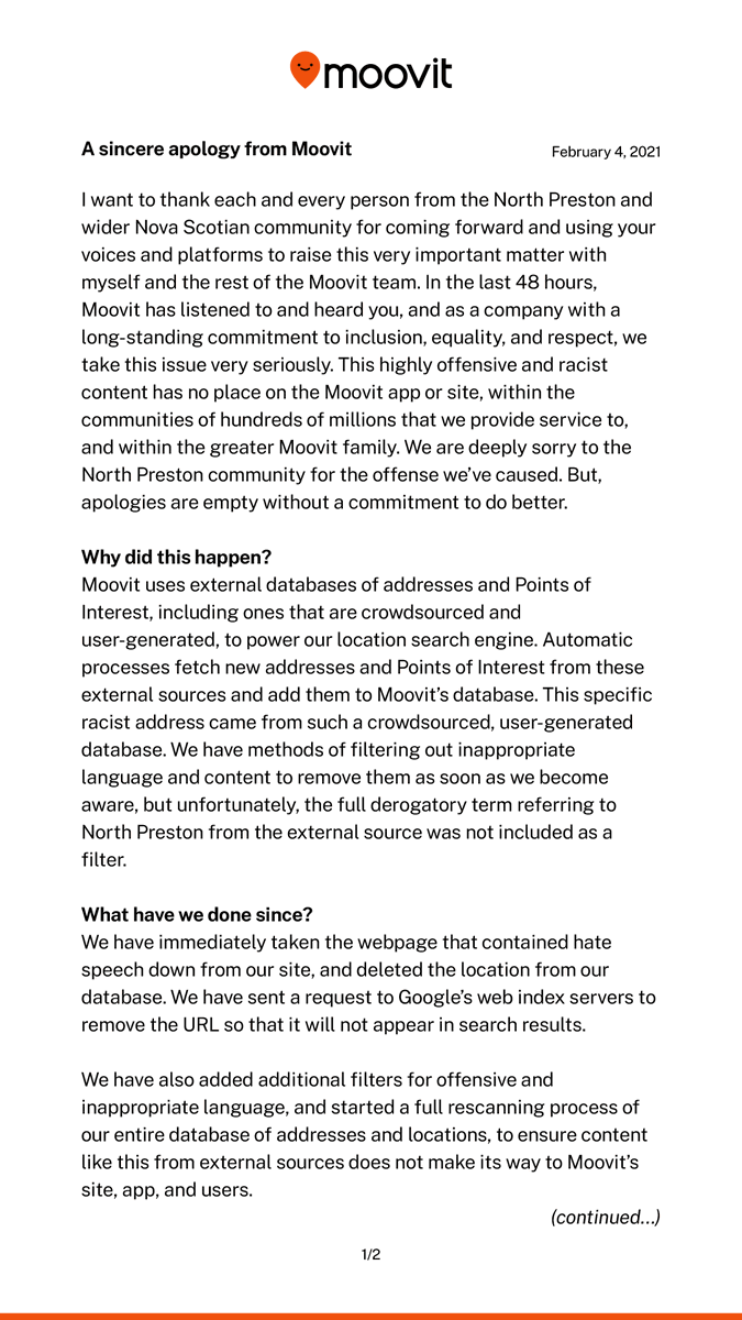 Moovit app Support tweet media