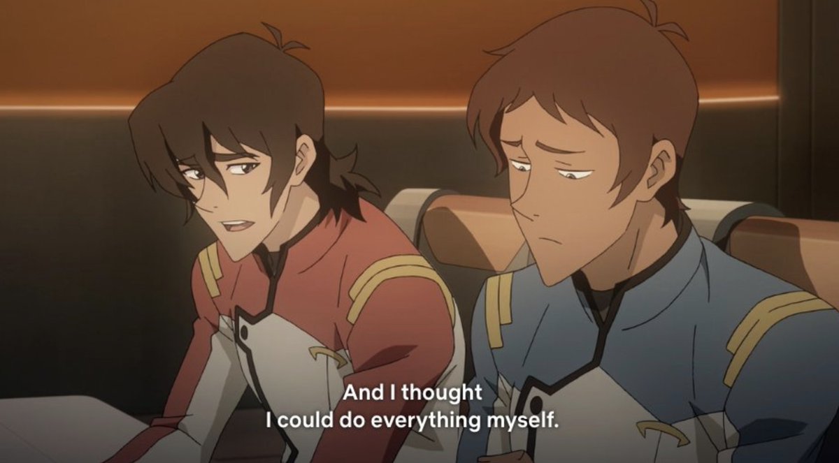 Lance, over 8 seasons and 3 comic book volumes: Keith you can't do everything yourself.Keith, end of S8: ! I can't do everything myself!!