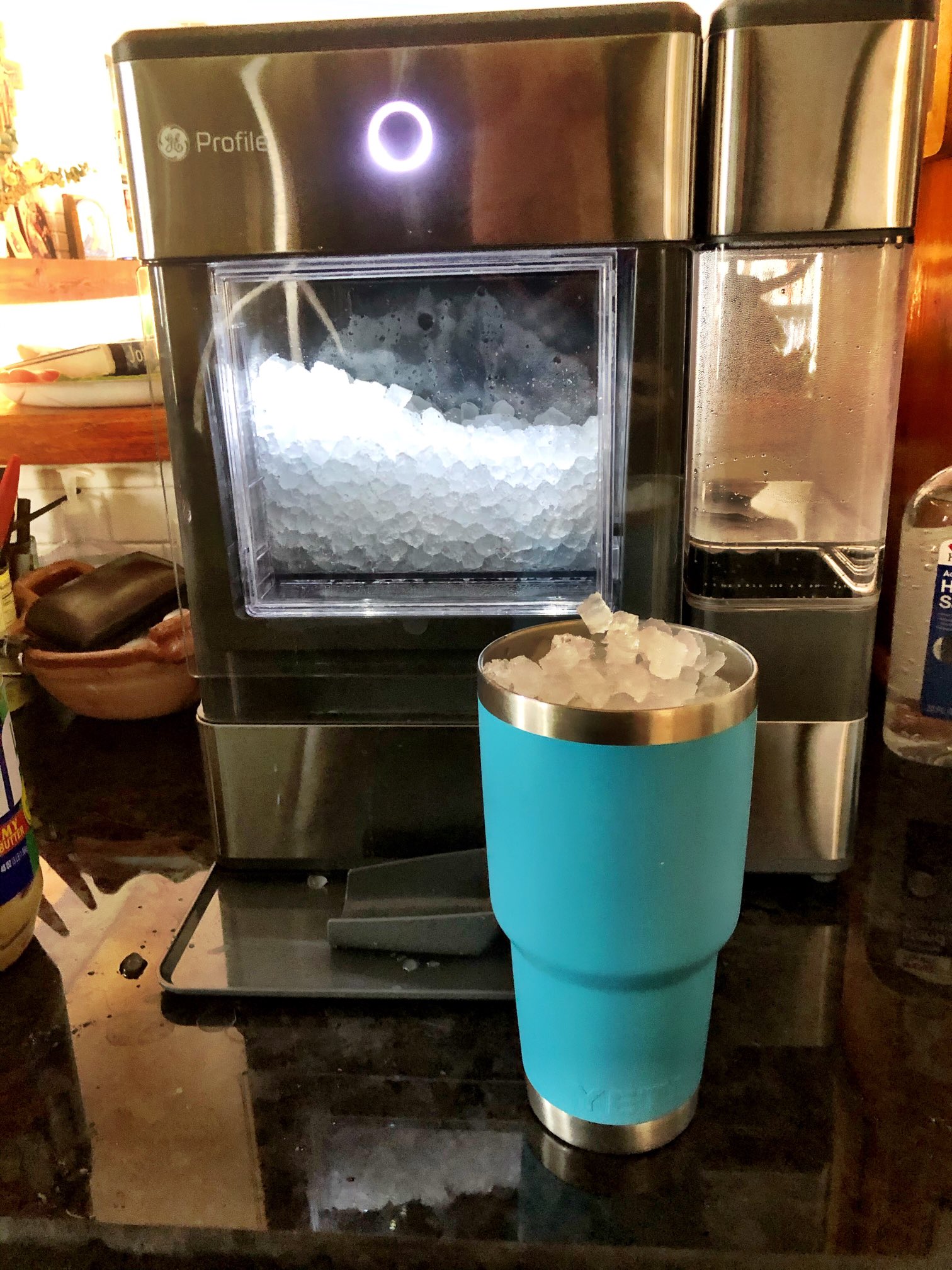 Rod Dreher on X: Look here: thanks to my new Preciousss — a GE Opal pellet  ice maker — I can enjoy endless Yeti tumblers full of chewable Sonic ice,  here in