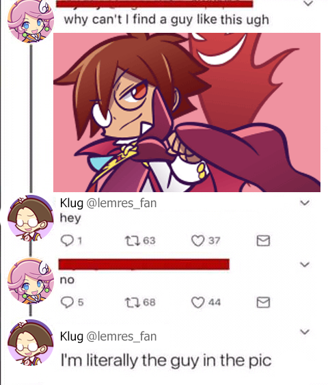 tacodevourer's tweet photo. made a meme in celebration of strange klug getting into puyo puyo tetris 2 https://t.co/pHu5XAwmoZ
