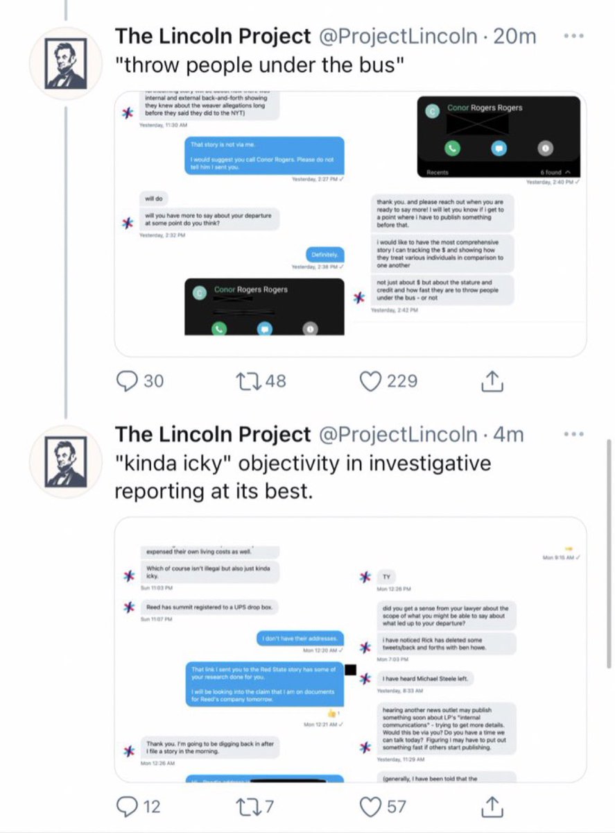 3. One more screenshot of the deleted Lincoln Project thread.