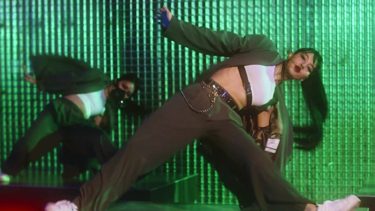 something about her touching the floor