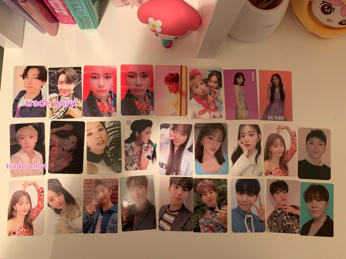 bunbuntrade's tweet photo. ミ☆🐰WTT/WTS🐰 

✿ BTS + TBZ + RED VELVET + SVT + IZONE + WJSN CHOCOME PCS ✿

☆ willing to cross trade groups. qyop if buying. prices will be CAD!
☆ below are some pcs i really want/my wl
☆ from canada btw
@BTSTradingPC @collectingtbz @redvelvet_trade @girlgrouptrade https://t.co/Y6A7uEoGlL
