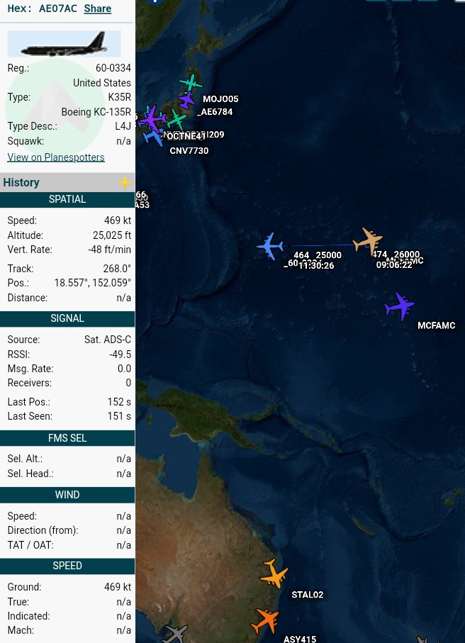 Oceanworldfree's tweet photo. 🇺🇲USAF #AE07AC 60-0334 KC-135R
and other military's aircraft in the western Pacific https://t.co/6QSaV1HAUM