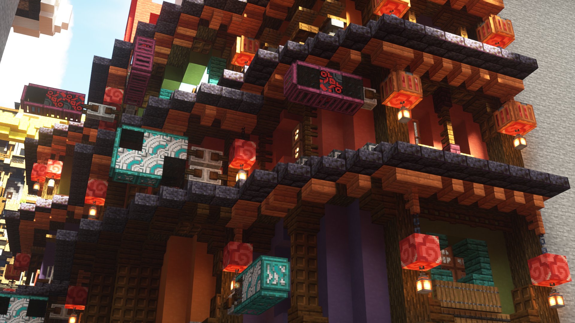 べりりん Beryllin Minecraft違法建築イベ Minecraft建築コミュ 台湾の九份っぽいのをつくつく T Co Jgtgzecagc Twitter