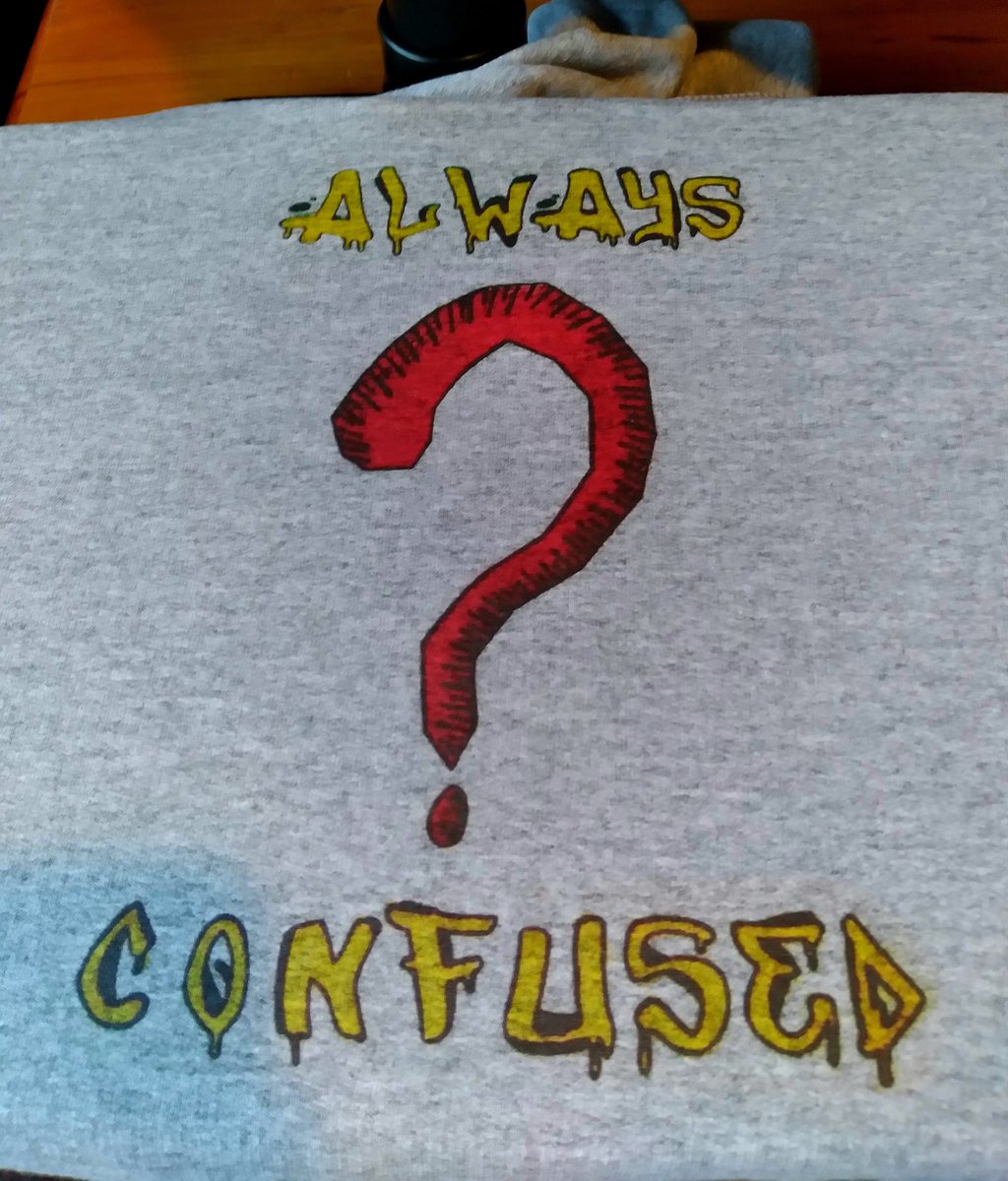 ArtConfusing's tweet image. Always Confused Clothing &amp;amp; Apparel 
❓🤔❓🤔❓🤔❓🤔❓🤔❓🤔❓
#confusingart #alwaysconfusedclothing #mybrand #alwaysconfused #embracetheconfusion #nycartist #nyc #fashion #streetwear #handdrawn #myart #clothingbrand #artist #bigplans #art #clothing #nycfashion #dopeart