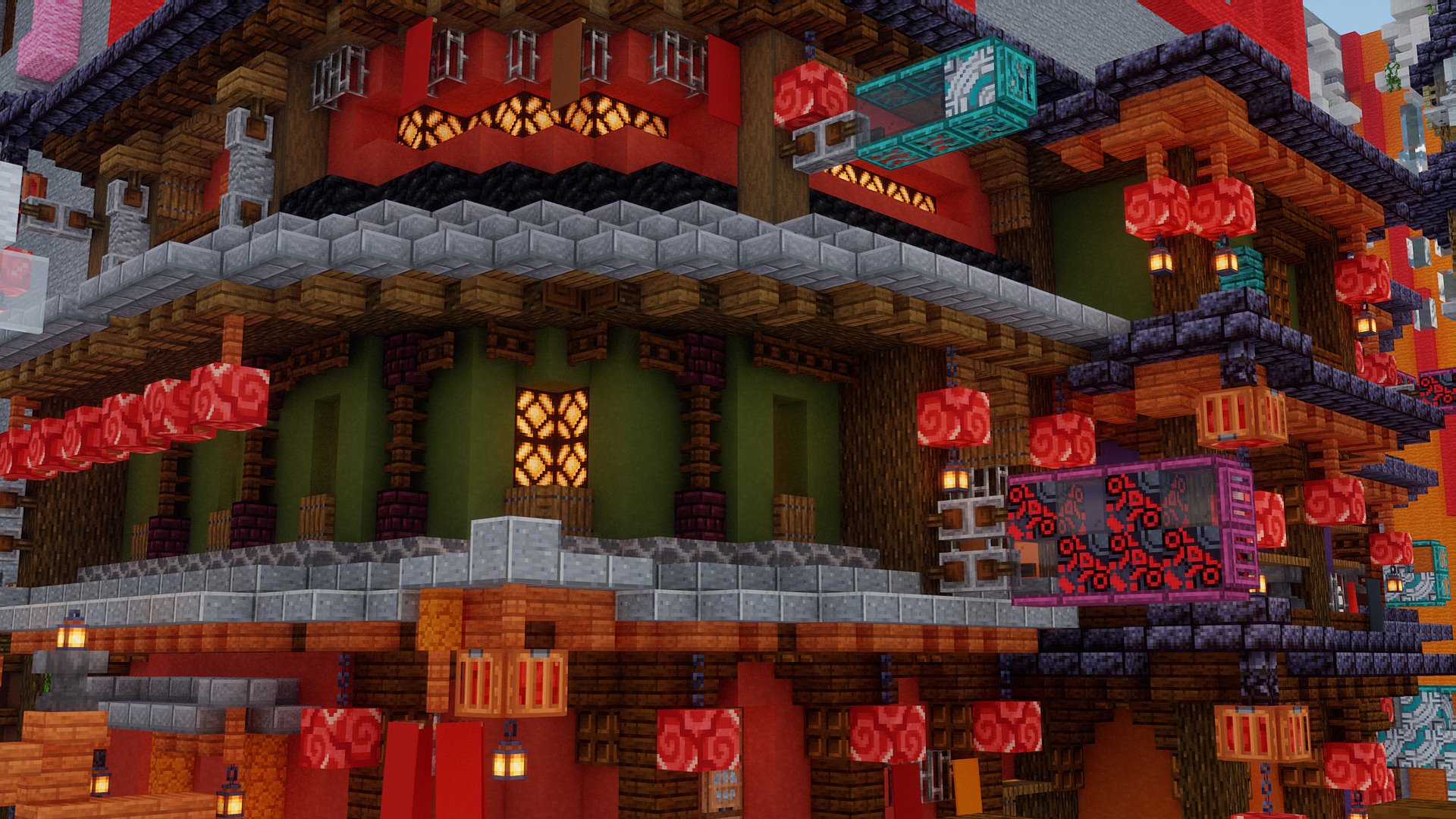 べりりん Beryllin Minecraft違法建築イベ Minecraft建築コミュ 台湾の九份っぽいのをつくつく T Co Jgtgzecagc Twitter