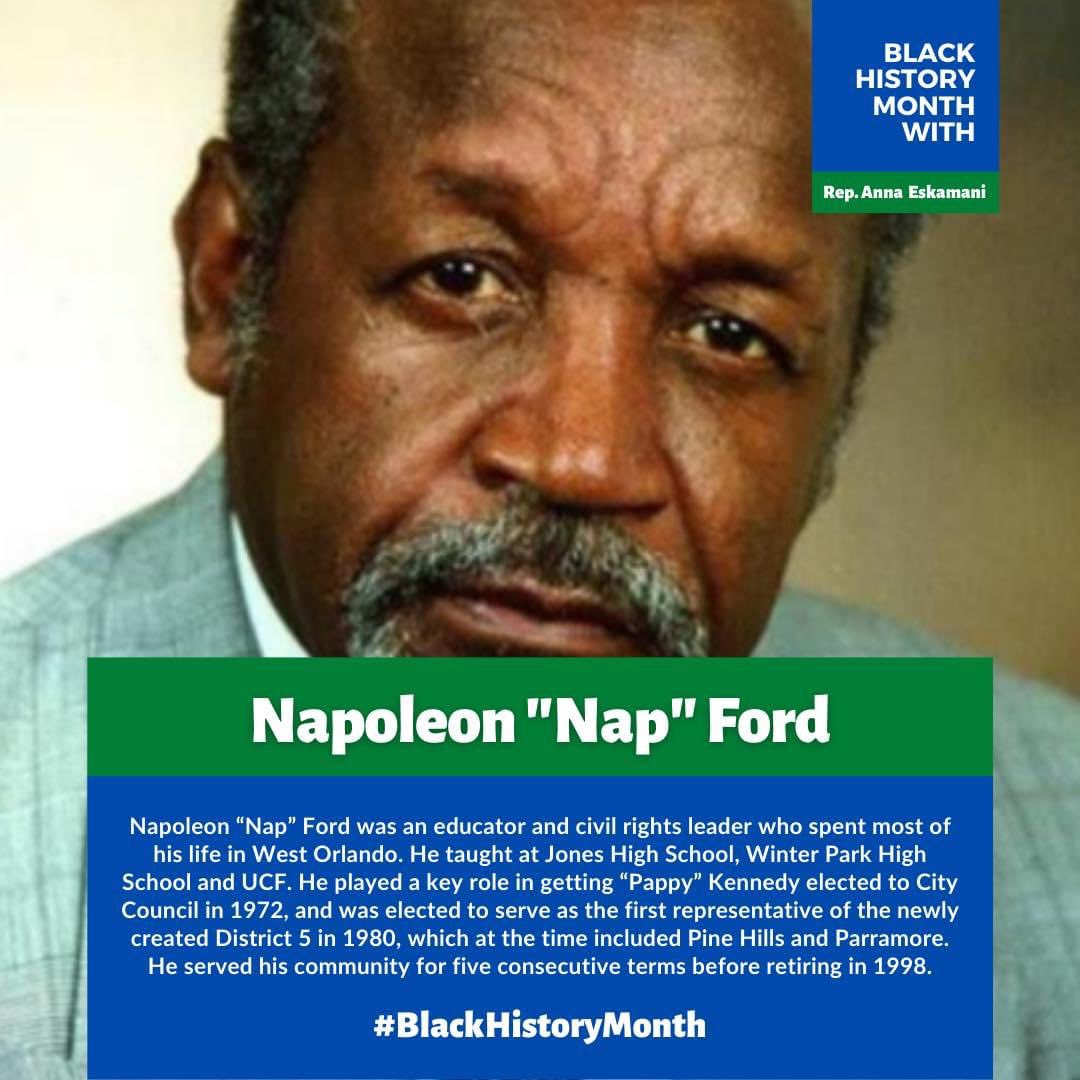 February is  #BlackHistoryMonth  ￼!Meet Orlando’s Napoleon “Nap” Ford!