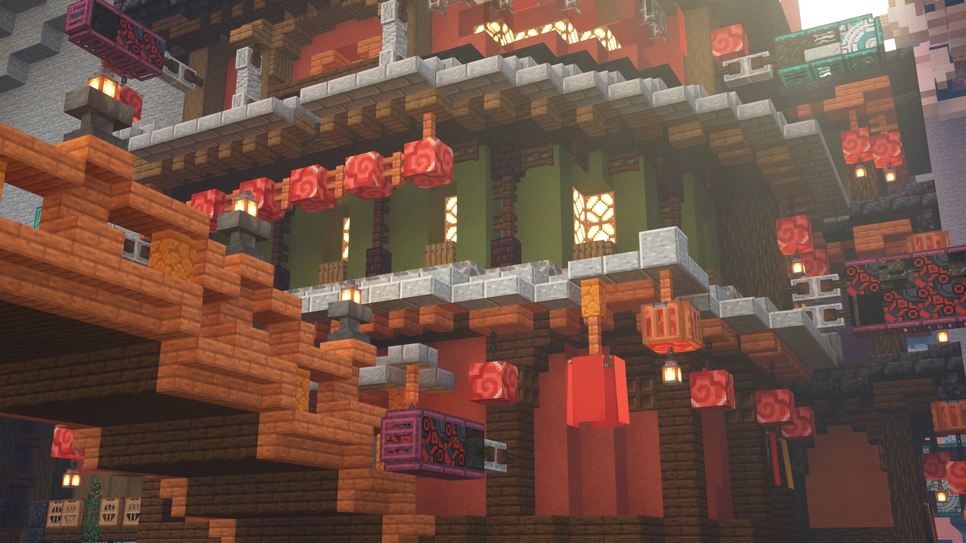 べりりん Beryllin Minecraft違法建築イベ Minecraft建築コミュ 台湾の九份っぽいのをつくつく T Co Jgtgzecagc Twitter