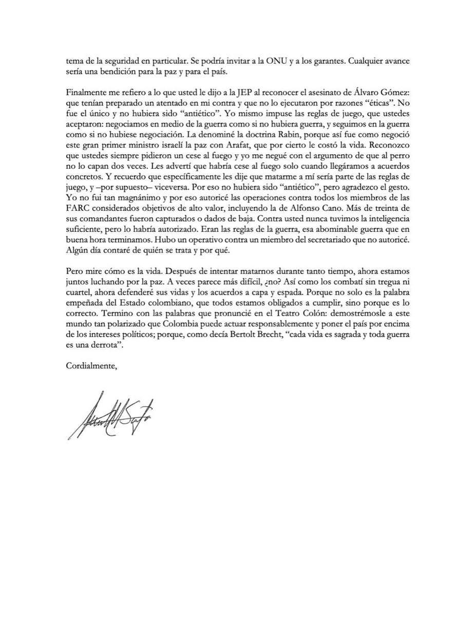 Juan Manuel Santos tweet media