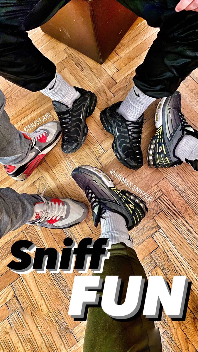 AirmaxSniffer's tweet photo. #SniffFUN With @air_must and @AirmaxSrb 😈🦶🏻🧦🤜👟 https://t.co/fOS4EHegNZ