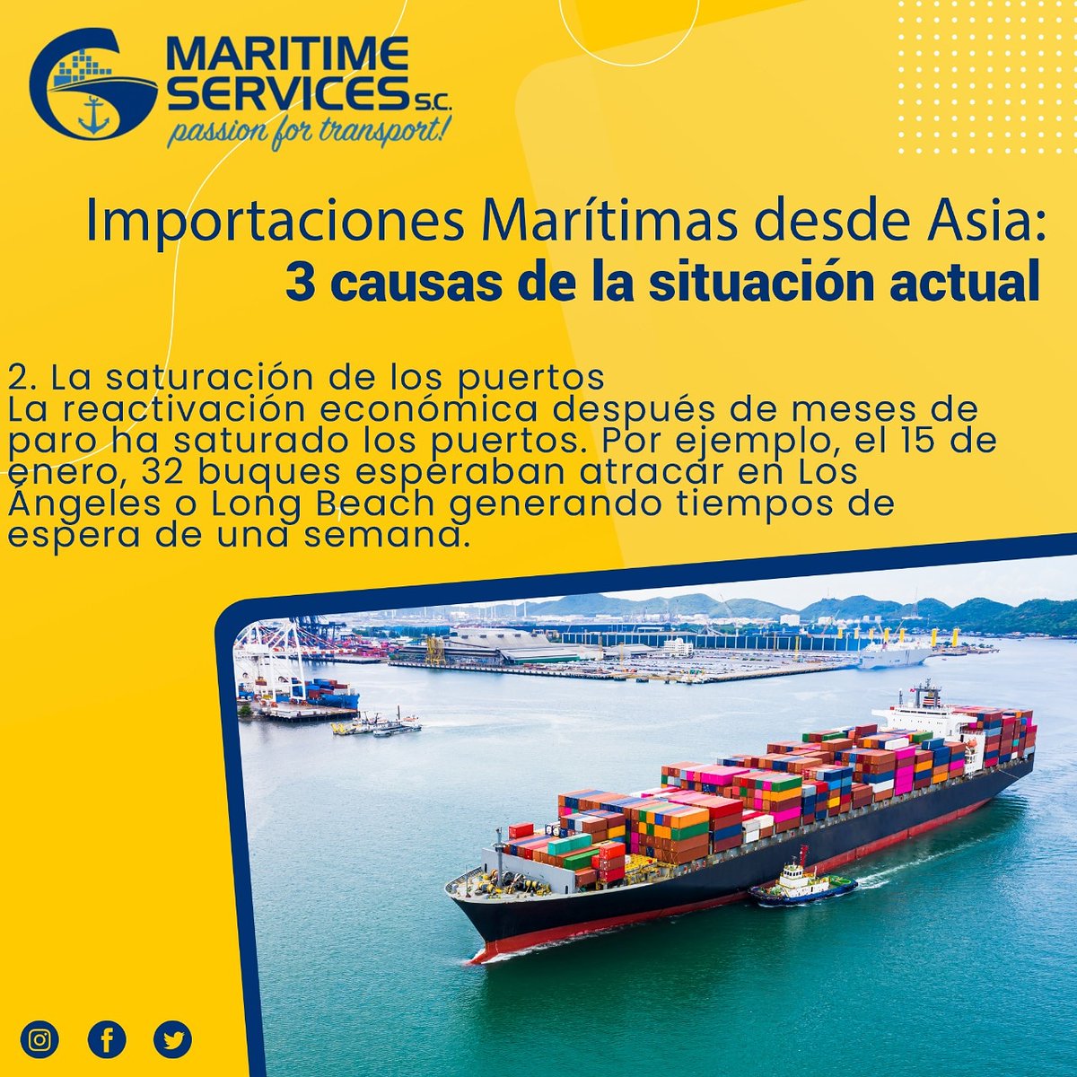 Te explicamos los motivos por los cuales los tiempos de importación de han extendido en esta época de pandemia en llegadas del continente asiático. 🚢🇨🇳

#logistica #mexico #logistics #negocios #comercio #usa #exportacion #business #netherlands #exports #community #trade