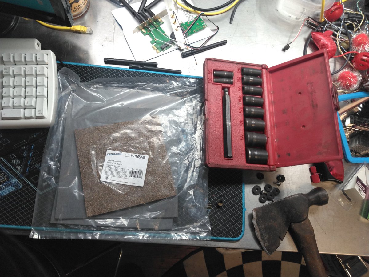 Time to breakout the gasket punch set and literally a pack of generic gasket material.