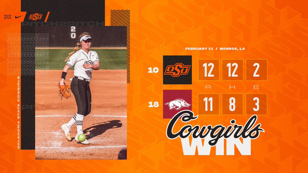 Nothing like starting off the season with a ranked win at a neutral site 😉

#Pitch2Pitch I #GoPokes