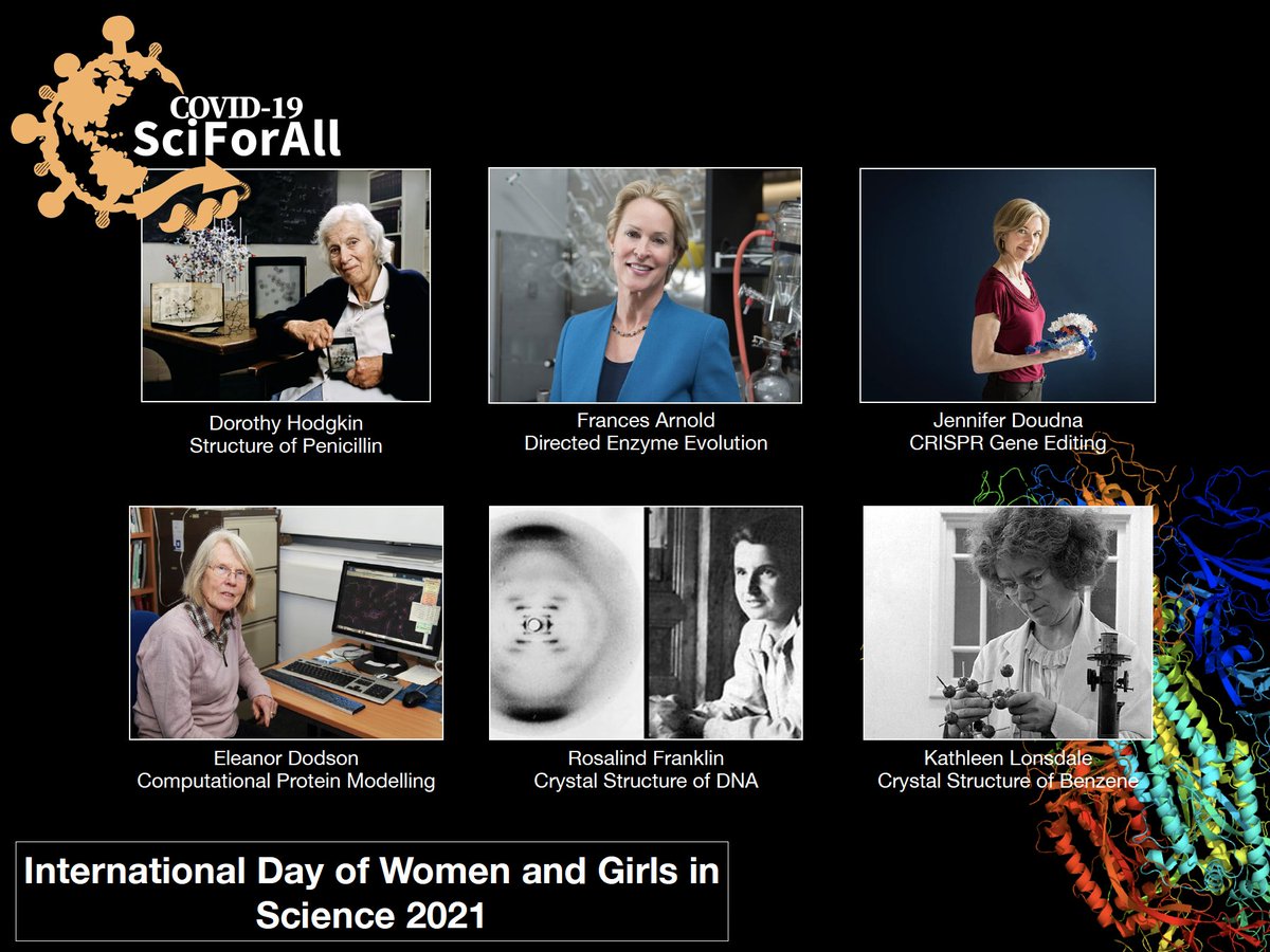SciForAll (@scifor_all) on Twitter photo Today we celebrate the International Day of Women and Girls in Science!
Here are some of our favourite female scientists whose work changed #protein #Science
#InternationalDayOfWomenInScience #WomenInScience #WomenInSTEM #womenandgirlsinscience <a href="/WomeninSTEMArt/">Women in STEM and Art</a> #scicomm Today we celebrate the International Day of Women and Girls in Science!
Here are some of our favourite female scientists whose work changed #protein #Science
#InternationalDayOfWomenInScience #WomenInScience #WomenInSTEM #womenandgirlsinscience <a href="/WomeninSTEMArt/">Women in STEM and Art</a> #scicomm