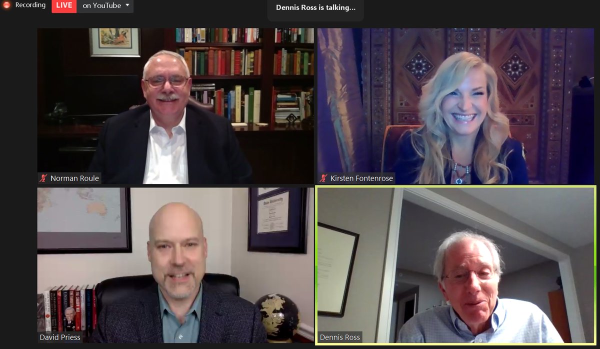  @AmbDennisRoss has pointed the structure of Iranian policy and its position in the region. Iran likes to have confrontation with US and Israel, these are Iran's diplomacy . Great point: Iran is a threat for the Persian Gulf States! @mvhaydencenter