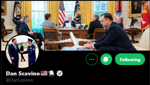 lizsfg's tweet photo. Scavino updated his banner. Interesting choice. https://t.co/7dEKhr9DD7