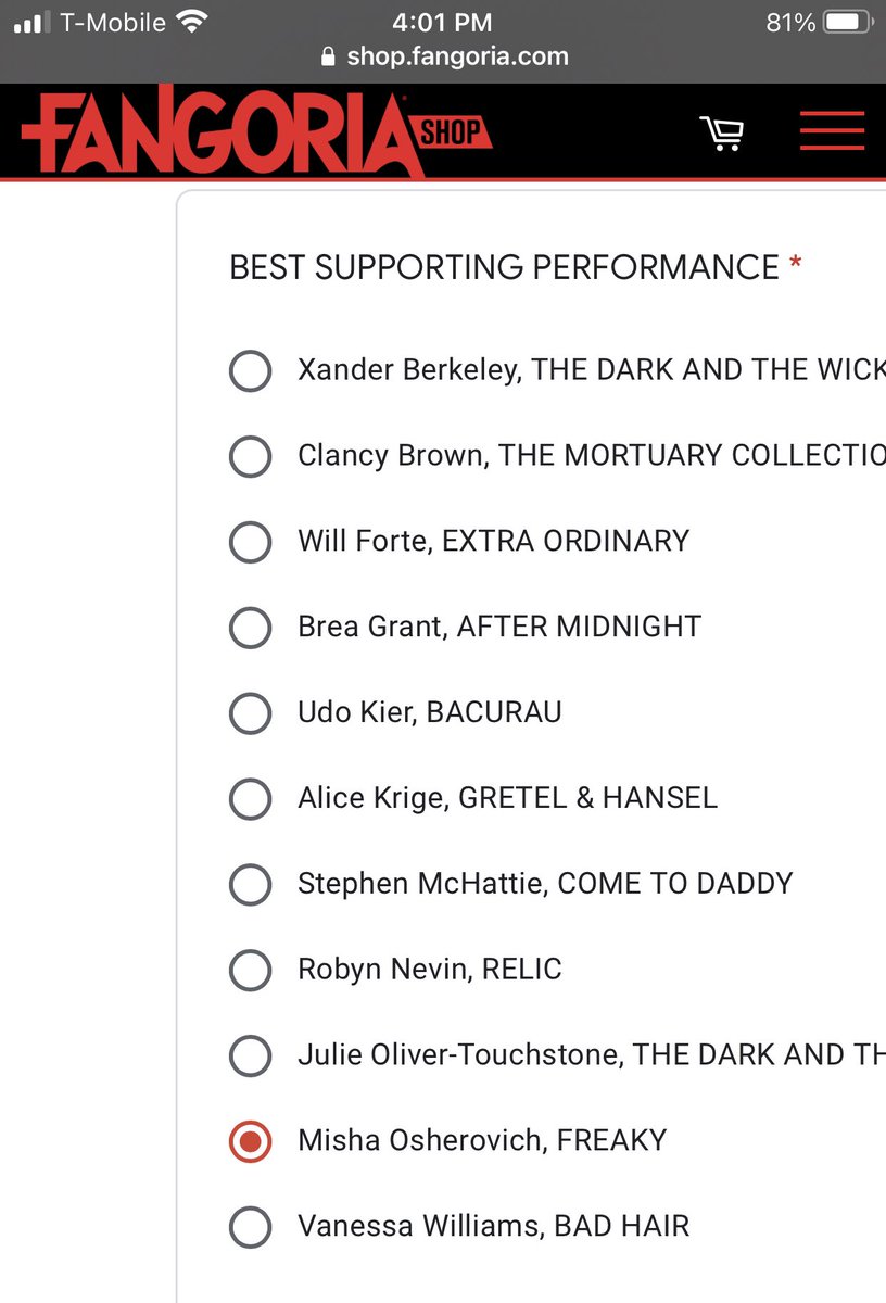 jonmmargolis's tweet photo. My votes for @FANGORIA #2021ChainsawAwards are in. @UniversalHorror #freaky wins them all. 🔪🩸
@creetureshow @MichaelKenKen @kathrynnewton @mishaosherovich #bestmovie #BestActor #bestSupportingActor #BestScreenplay
I wrote in #AlanRuck death by saw as #BestKill! #FangoriaAwards https://t.co/2dhthhfCye