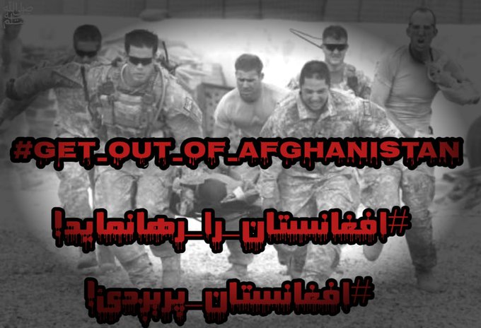 Thursday's campaign against foreign forces in  #Afghanistan really picked up pace in the late hours of the day. Many, many Afghan, Pakistani accounts joined in. Same for many Taliban semi-official and pro-Taliban accounts. Here are some of the images shared with the hashtag. 1/n