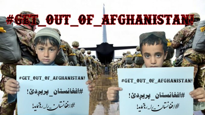 Thursday's campaign against foreign forces in  #Afghanistan really picked up pace in the late hours of the day. Many, many Afghan, Pakistani accounts joined in. Same for many Taliban semi-official and pro-Taliban accounts. Here are some of the images shared with the hashtag. 2/2