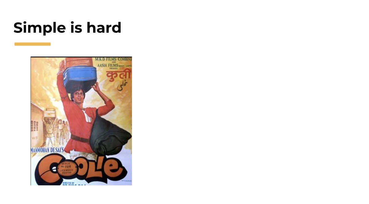 Assume now you are getting the simple beat. Let us drive home this concept further. Example #1: If I say coolie is complex then what is simple? 10/n