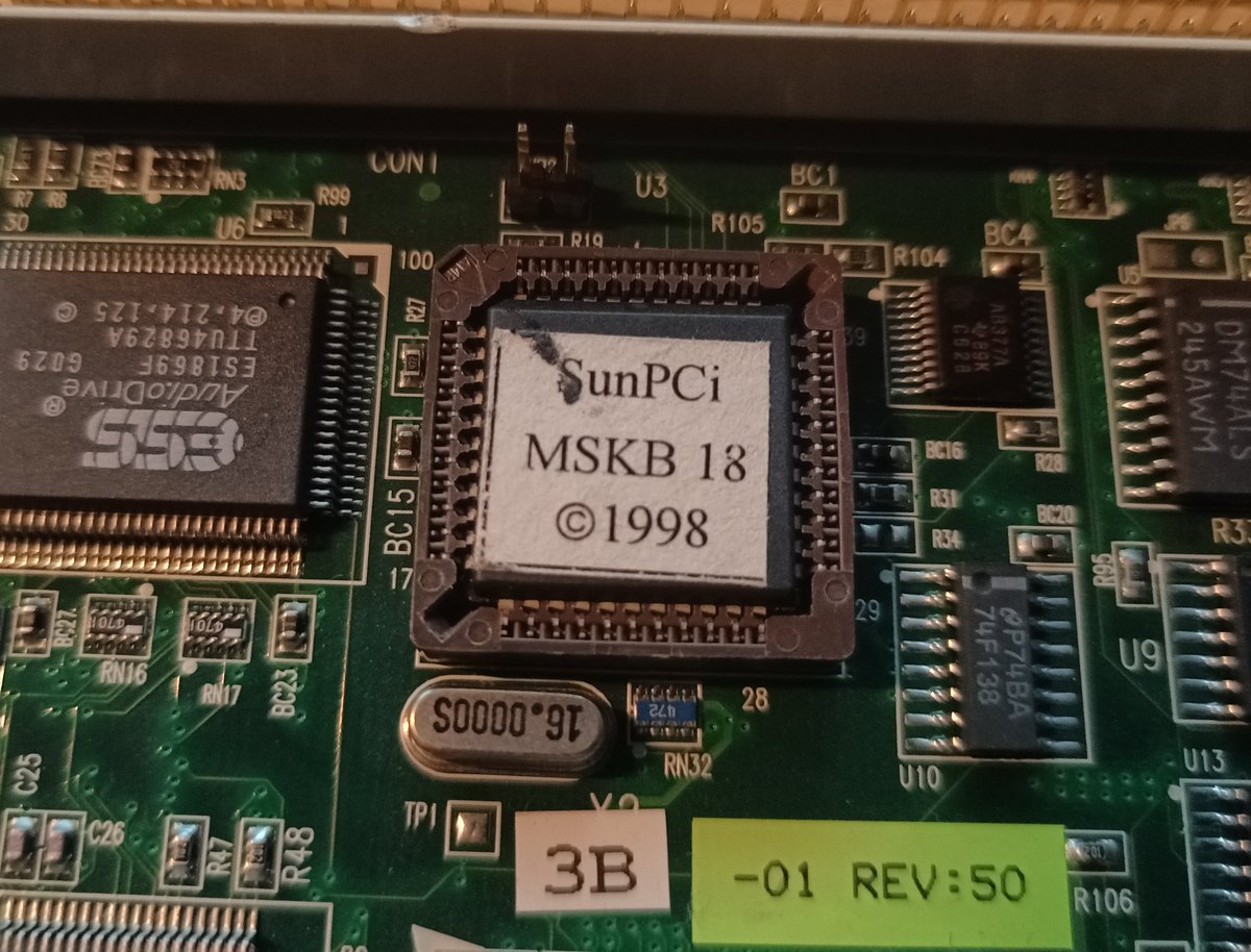 So here's the spoiler for what it is:It's a SunPCi! This is a PCI board you put inside your Sun workstation to let it run PC software. Instead of running a VM in software, this is basically just an entire PC on a card.