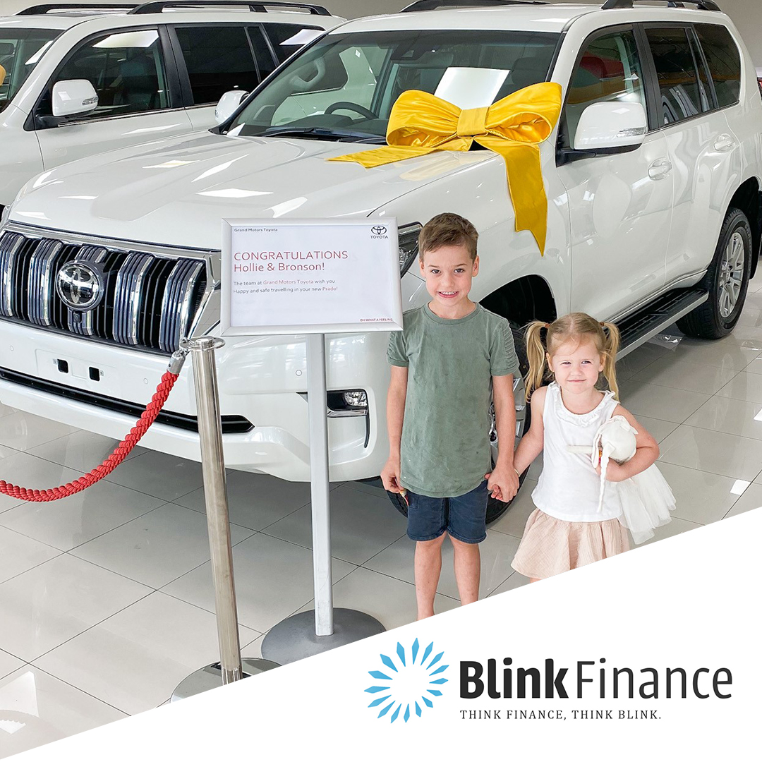 BlinkFinance's tweet image. Congratulations to Hollie and Bronson who recently picked up their awesome new 2020 Prado VX from Grand Motors Toyota. The kids look super excited to start enjoying the families new set of wheels 🚗 👍 Want a new vehicle? 
#blinkfinance #thinkfinance #thinkblink #newcar