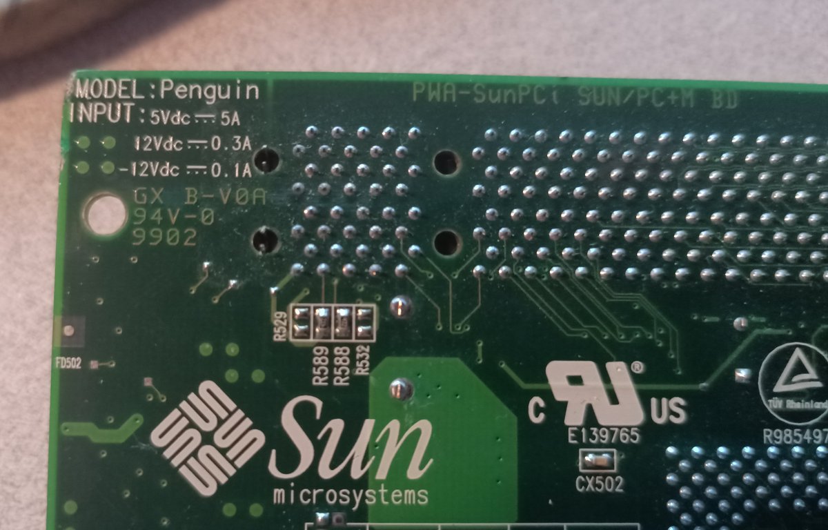 On the back this says it's the "Penguin" model.PWA-SunPCi Sun/PC+M BD