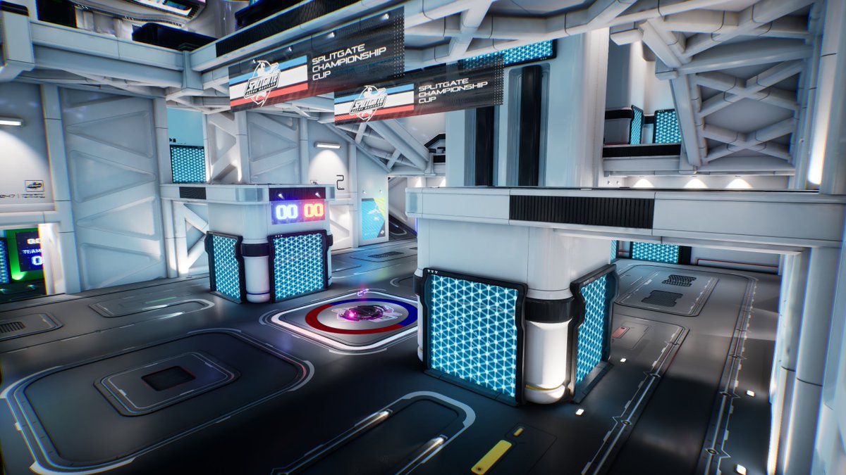 Splitgate's tweet image. 🚨Servers are going offline at 8:30pm PST for an update! 

Sneak Peek

👀New Map - Foxtrot 
🔥Playlist Changes - Now select the Casual modes you want to play
📶Performance Improvements 
☝️Updated Unreal Version