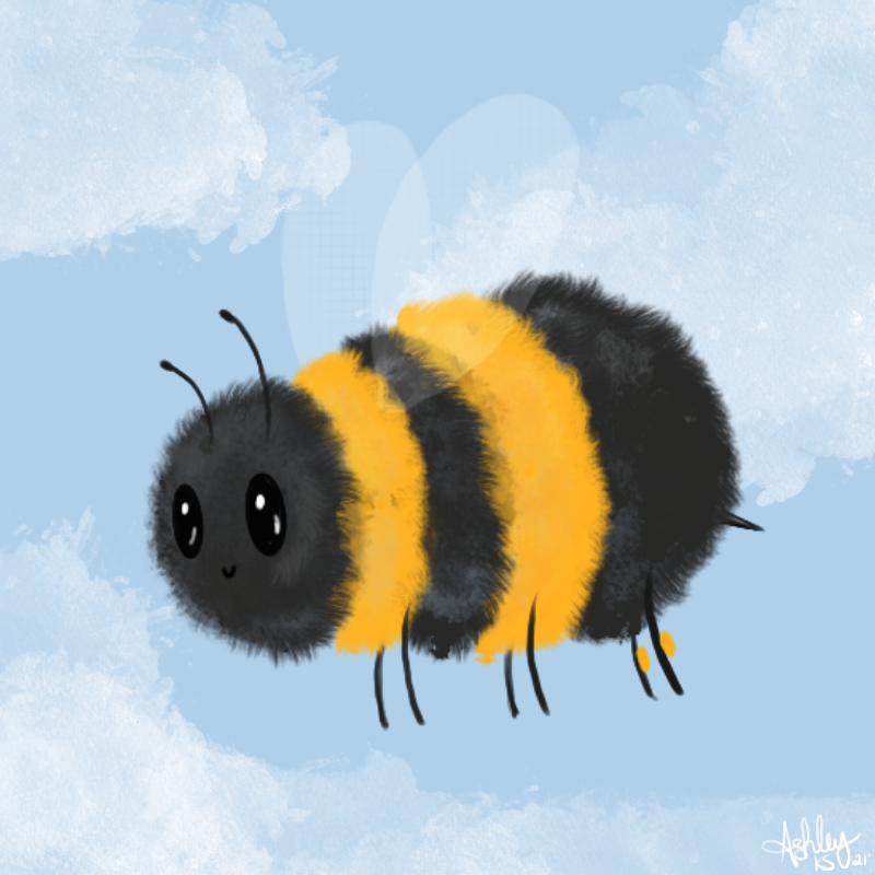 ashleyks_art's tweet photo. I drew a friend. His name is Buzzy. #bee #procreateart #ArtistOnTwitter #adorableart #fuzzybee https://t.co/aFaobDDB9S
