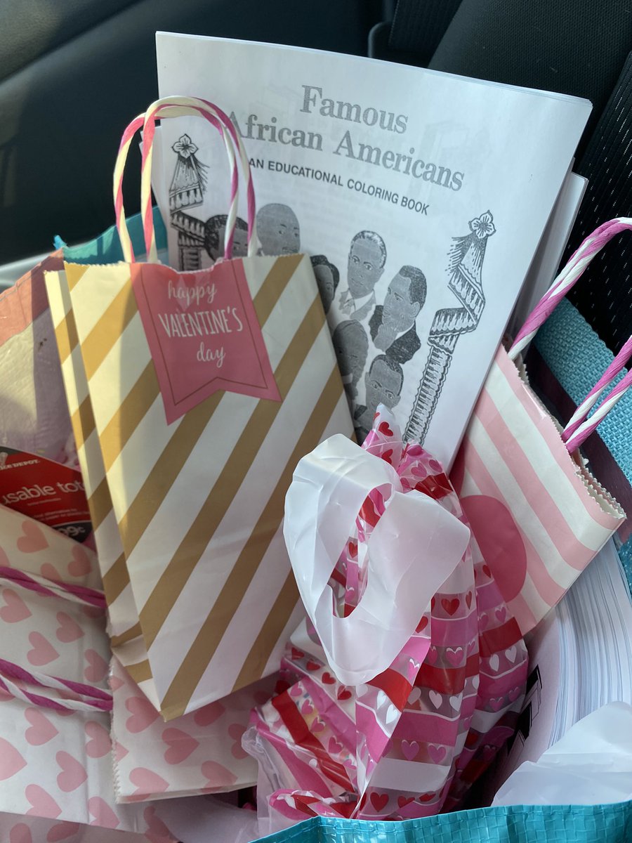 MsJacksonT3rd's tweet photo. Delivered my last African American Firsts Coloring book and Valentine’s Day bag to my 3rd grade kiddos. #ValentinesDay2021 #DriveByParty #BlackHistoryMonth @A2schools @A2_Logan https://t.co/luvNI9Hjg3