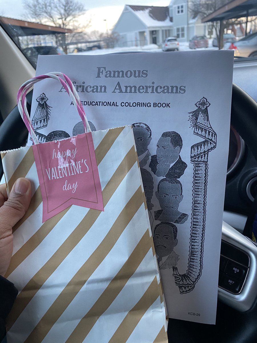 MsJacksonT3rd's tweet photo. Delivered my last African American Firsts Coloring book and Valentine’s Day bag to my 3rd grade kiddos. #ValentinesDay2021 #DriveByParty #BlackHistoryMonth @A2schools @A2_Logan https://t.co/luvNI9Hjg3