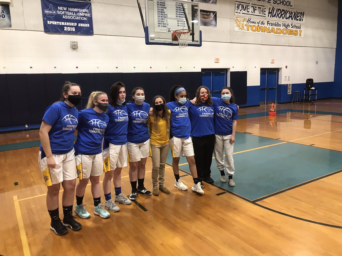 Franklin_Pride's tweet photo. The “Magnificent Seven!”  Our 7 Senior girls with Coach Trefethen...Thank you Seniors!! https://t.co/OvrCyPbSJT