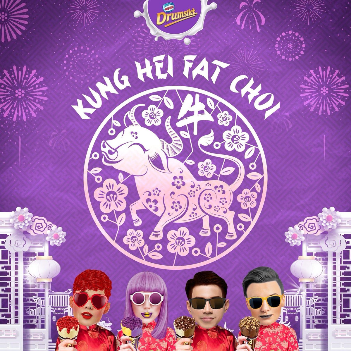 drumstick_ph's tweet photo. Kung Hei Fat Choi!

And what better way to celebrate the Chinese New Year than by having everybody’s favorite #NestleDrumstick!!!

Happy Year of the Metal Ox, guys!

#NestleDrumstick #BeIconenique #Ube #Cheesecake #RedVelvet #Chocolate #Vanilla https://t.co/1WZ0O82OHn