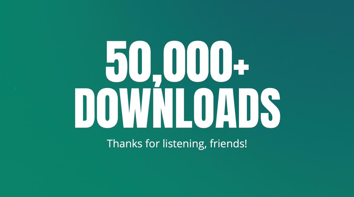 FriendswAlysa's tweet photo. When I was on my extended pandemic break, my little, niche #friendship podcast surpassed 50,000 downloads and Iโm happy to know so many folks out there care about friendship as much as I do! Thanks for listening! ๐#FriendshipMatters #BestForevers https://t.co/C6CAuB6QCw