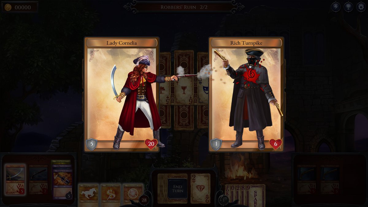 Shadowhand ($7.49) - a great modified and hypercharged form of solitare combines with RPG battle mechanics to bring you the tale of aristocrat turned highwayman Cornelia Darkmoor. cut through deceit - by playing solitare for huge combos to do big damage!  https://store.steampowered.com/app/427490/Shadowhand_RPG_Card_Game/