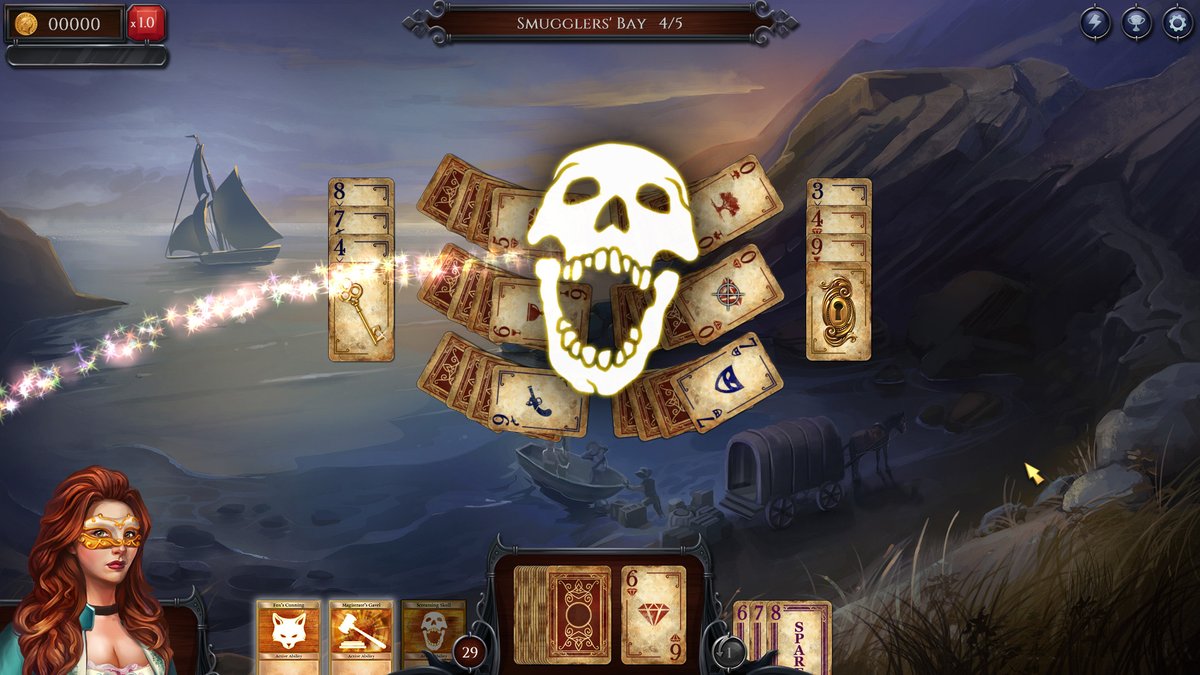 Shadowhand ($7.49) - a great modified and hypercharged form of solitare combines with RPG battle mechanics to bring you the tale of aristocrat turned highwayman Cornelia Darkmoor. cut through deceit - by playing solitare for huge combos to do big damage!  https://store.steampowered.com/app/42749...