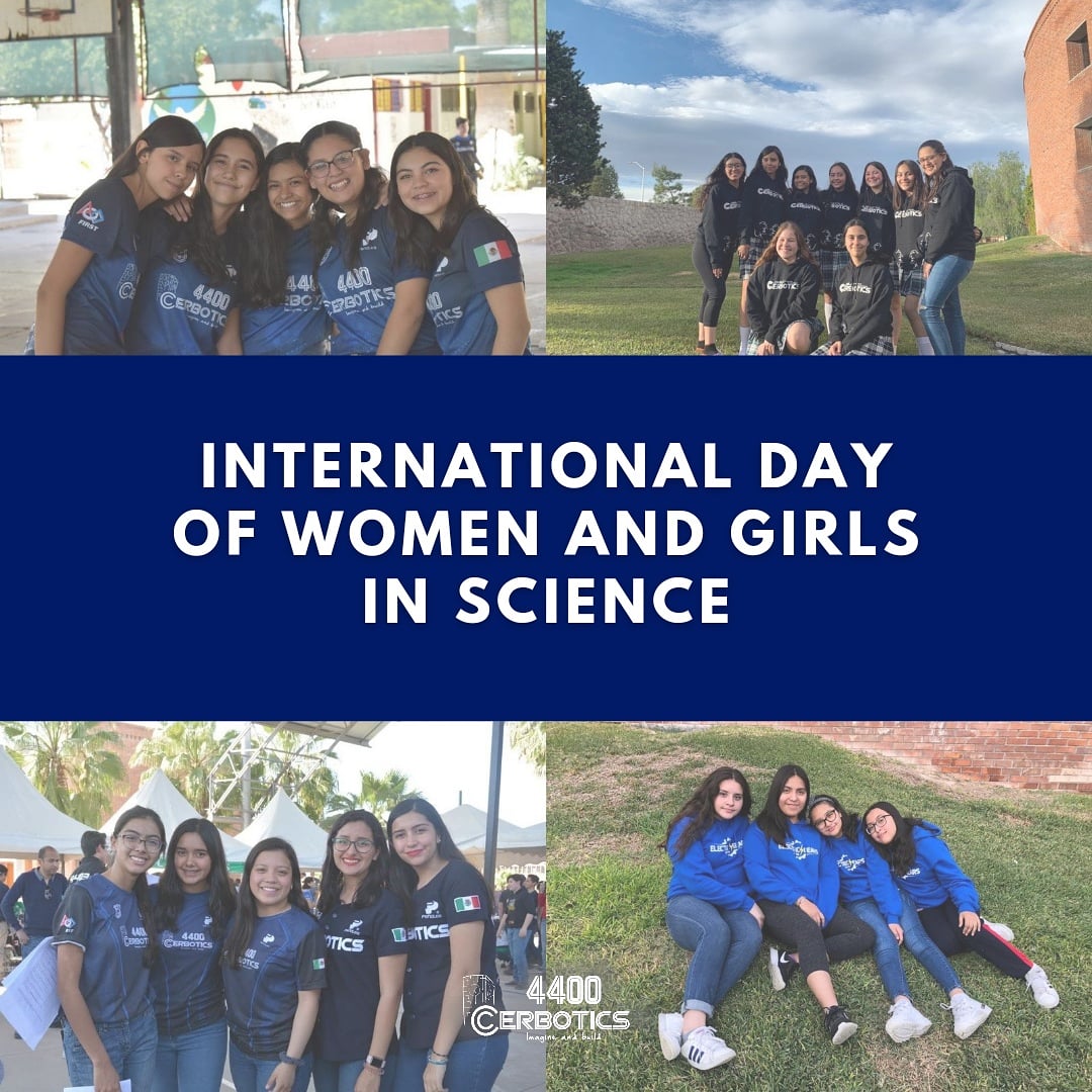 Today is the International Day of Women and Girls in Science!🔬💙

Congratulations and thanks to every women who is out there working for science and technology🤩

<a href="/FIRSTweets/">FIRST</a>
<a href="/FRCTeams/">FIRST Robotics Competition</a>

#Cerbotics4400  #FIRSTGAMECHANGERS #ForceForChange #CHAMPIONTHEGAME #WomenInScience