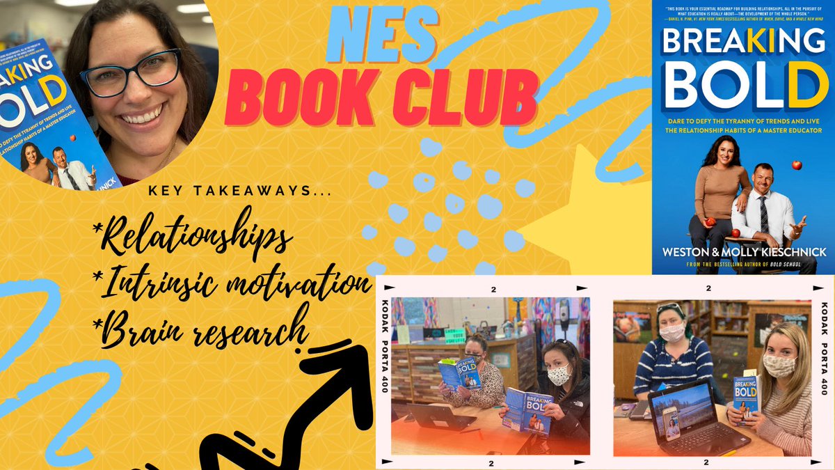 NESHawks's tweet photo. #NEShawks enjoying our new book study! #breakingbold Excited to dig into this more in the coming weeks...especially the creativity and innovation components! 🙌🏼 We even had some amazing teammates join virtually! #cantstopwontstop #NESrocks @EdLeaderPod @Wes_Kieschnick https://t.co/c1UOFs7iGE