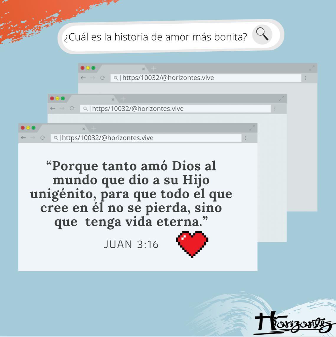 Horizontes_Vive's tweet photo. La historia de amor más grande es la de Dios hacía sus hijos. 💙#Horizontes https://t.co/pr27ooIlss