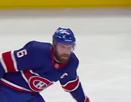 DimFilipovic's tweet photo. Shea Weber making sure not to make eye contact with McDavid https://t.co/sMJtes3QIz