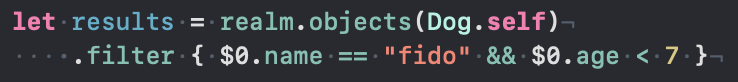 What do our #iosDev and #SwiftLang friends think about this new query syntax @jsonflax has been experimenting with ? Is NSPredicate the only way?