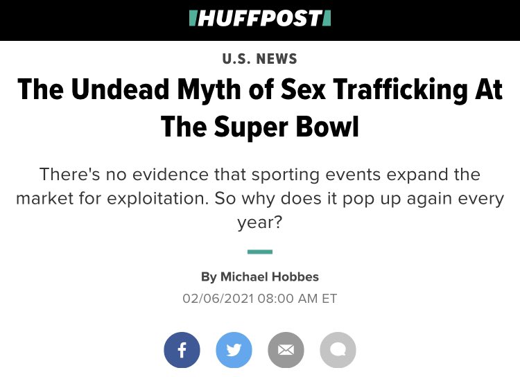 MediaBootleg's tweet photo. I didn’t mean to leave out @HuffPost!!!!!! Are you going to redact this @HuffPost? 75 arrests made in operation Game Over at the Super Bowl. This article is a flat out lie. https://t.co/gpp7rvfs70