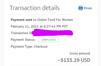 Heya Female Pros! With your help, we were able to send $133.29 to the <a href="/GlobalFundWomen/">Global Fund for Women</a>! Thank you to everyone who participated in any way! 
💚🧡