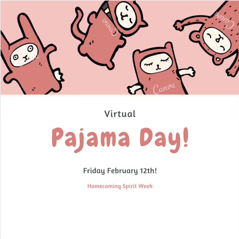 Hey Eagle Nation!! It’s PJ Day tomorrow!! Make sure to dress up and tag us since we are virtual tomorrow!!