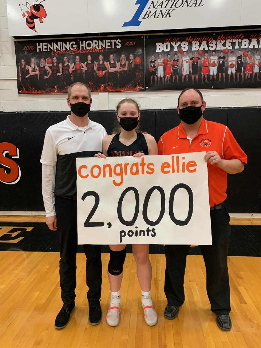 Congrats to <a href="/EllieDague/">Ellie Dague</a> on scoring her 2000th career point tonight in a 81 to 31 win over Wadena. <a href="/DagueChris/">Chris Dague</a> <a href="/GMacHoops/">Grant McGinnis</a> <a href="/NorthTartan/">North Tartan</a> <a href="/JoryCollins/">Jory Collins</a> <a href="/MoPaige05/">Morgan Paige</a>