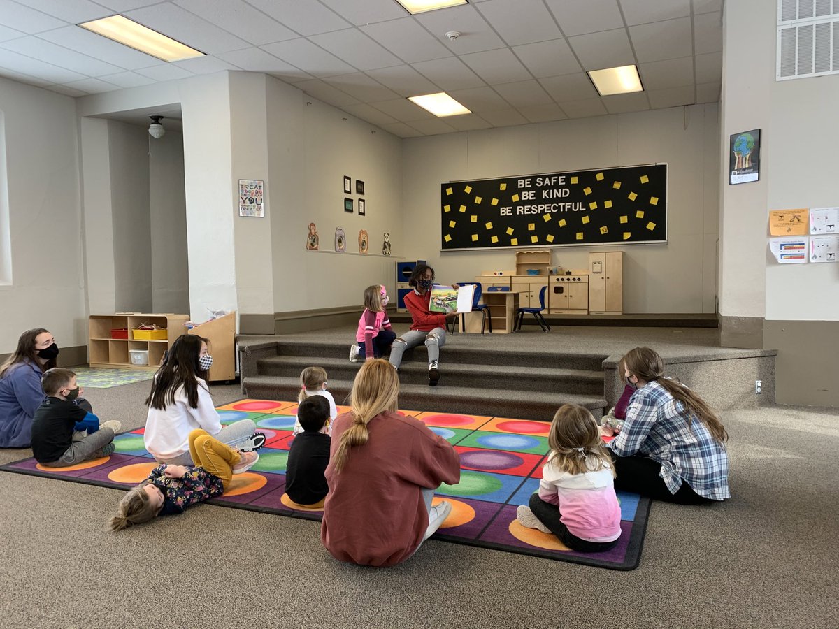 NevadaFCS's tweet photo. Big/little buddies take 2. Meeting each other! Mrs. Aanonson’s Child Development class at the NCRC. #NevadaCubPride https://t.co/5FpDtrwyer