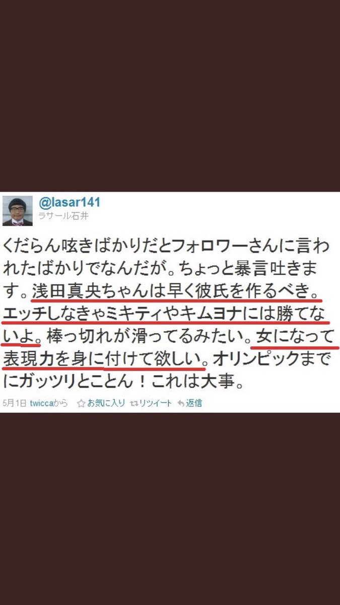 ラサール石井 Twitterで話題の有名人 リアルタイム更新中