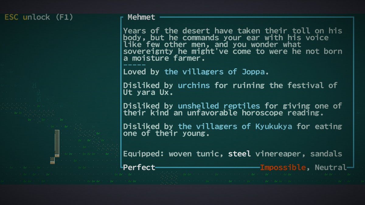 Caves of Qud ($13.49) - wildly creative roguelike that feels like morrowind in how you can use its systems to approach its world in all new ways, on top of things like "doors can be sentient" and "evil AU of yourself hunts you across time is a stat trait"  https://store.steampowered.com/app/333640/Caves_of_Qud/